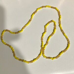 Yellow and citrine color beaded necklace